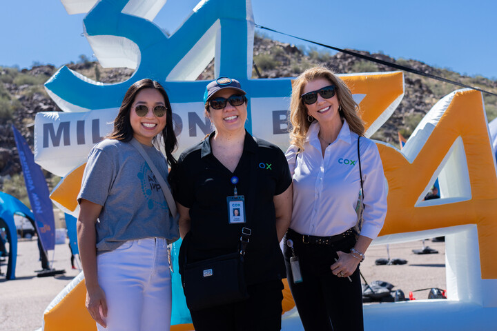 Cox employees at an outdoor event