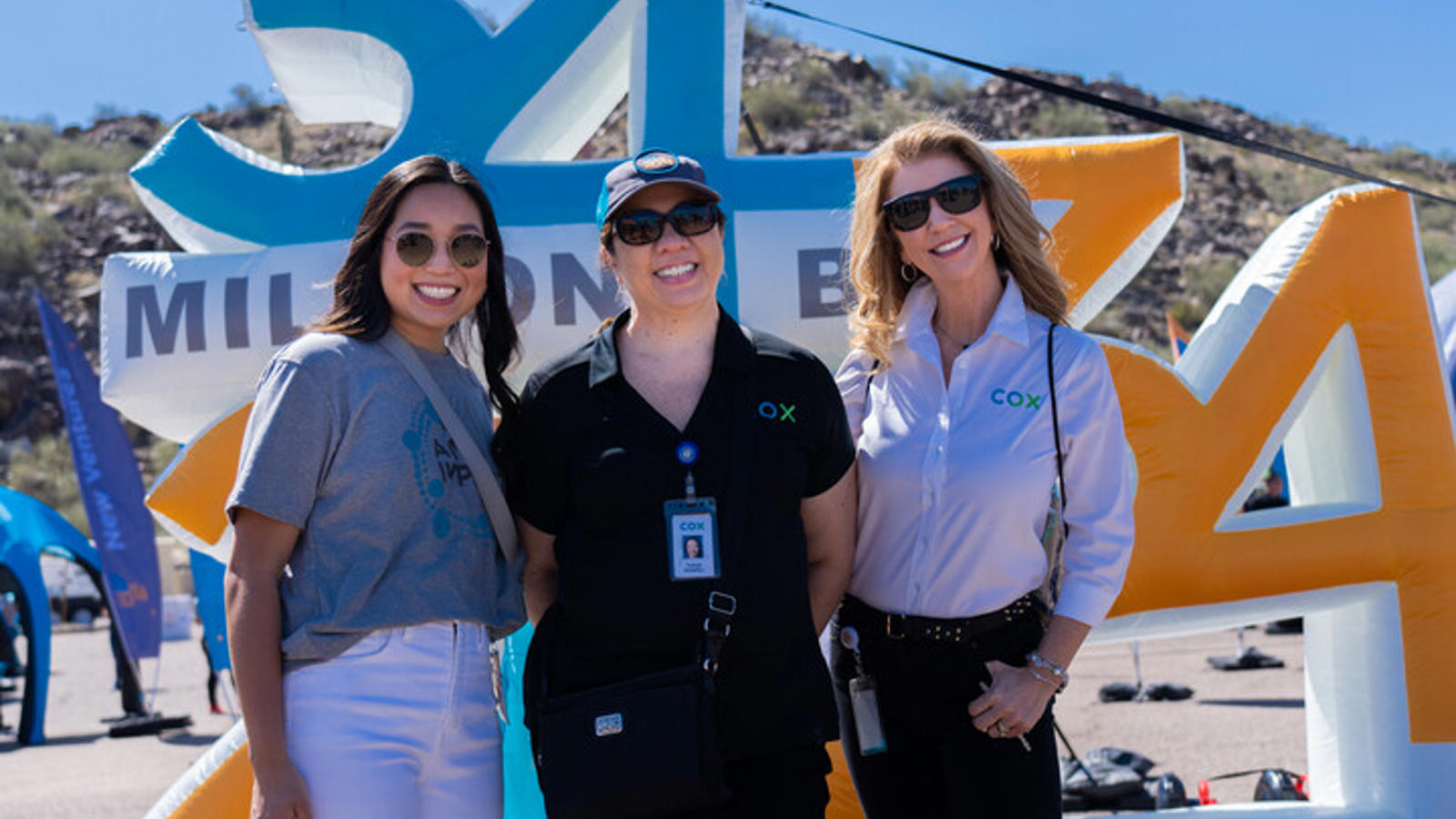 Cox employees at an outdoor event