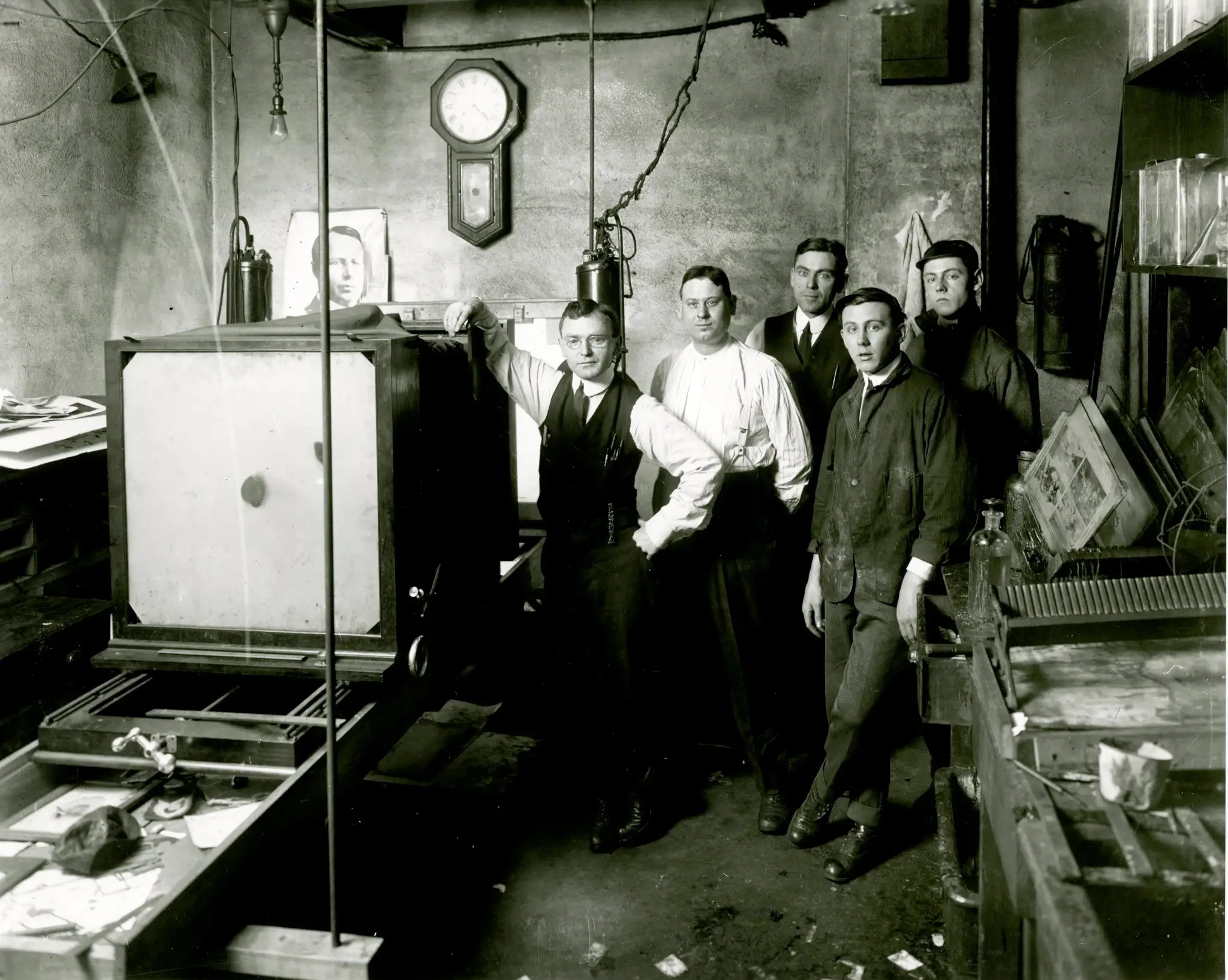 Employees in the Dayton printroom