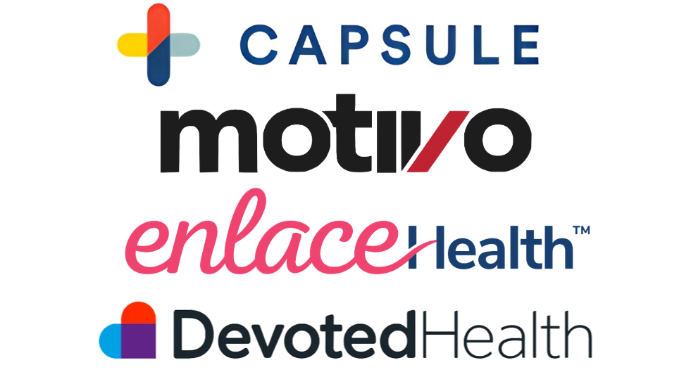 a group of logos (Capsule, Motivo, Enlace, Devoted Health)