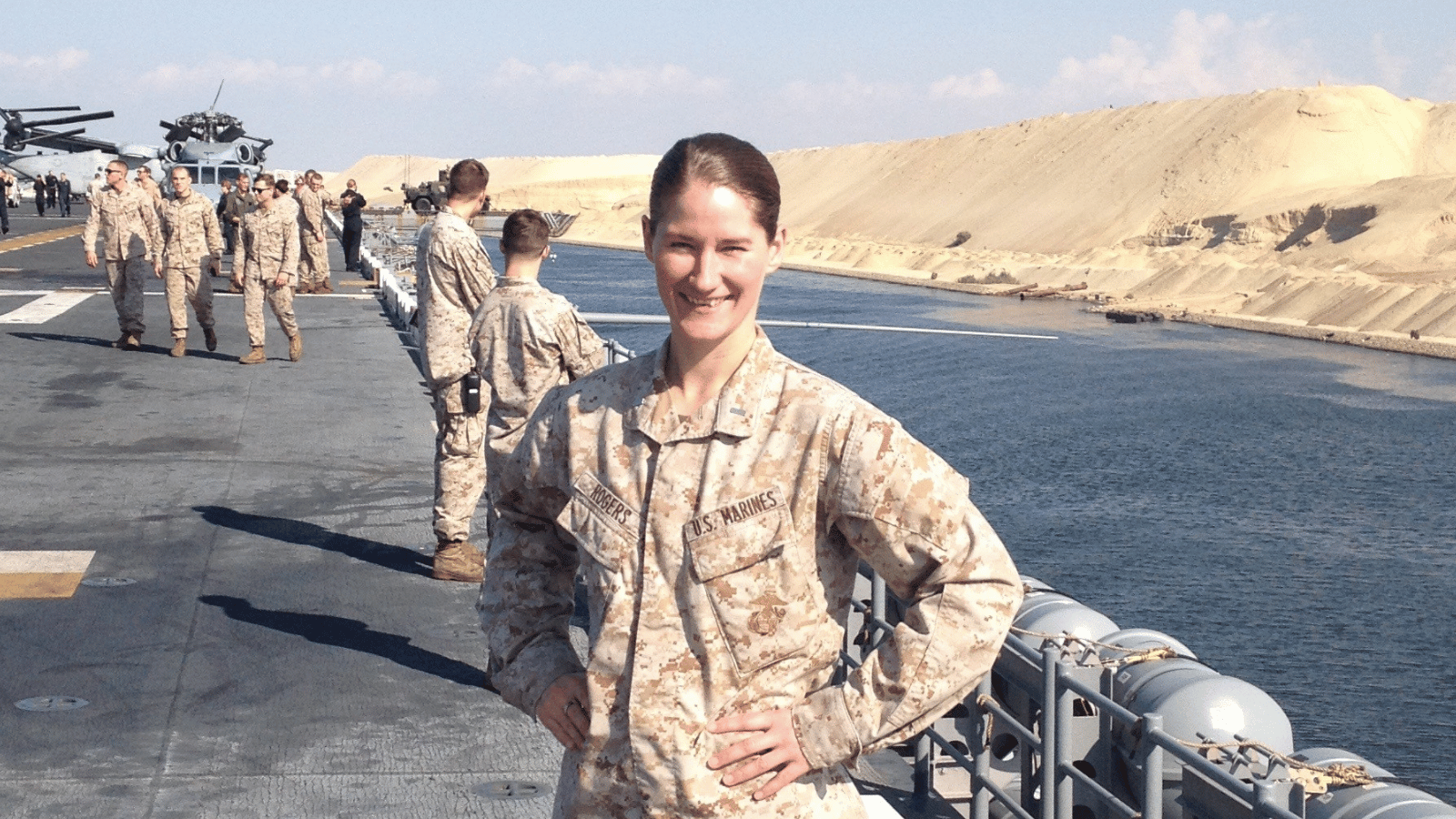 Kate Rogers Cox employee in marines uniform