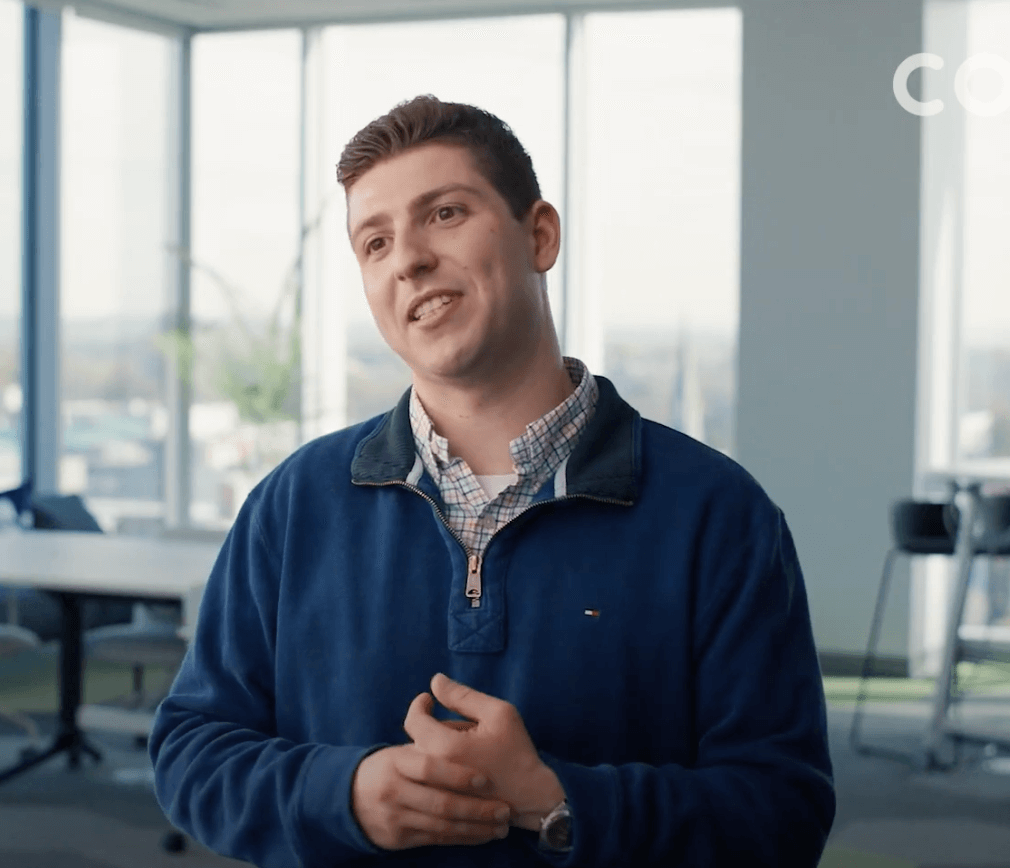 RapidScale Employee being interviewed on camera