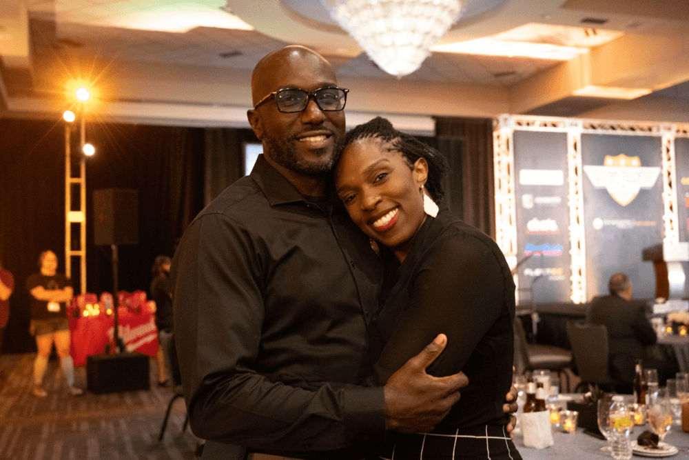 Cox employee Michael Johnson and his wife