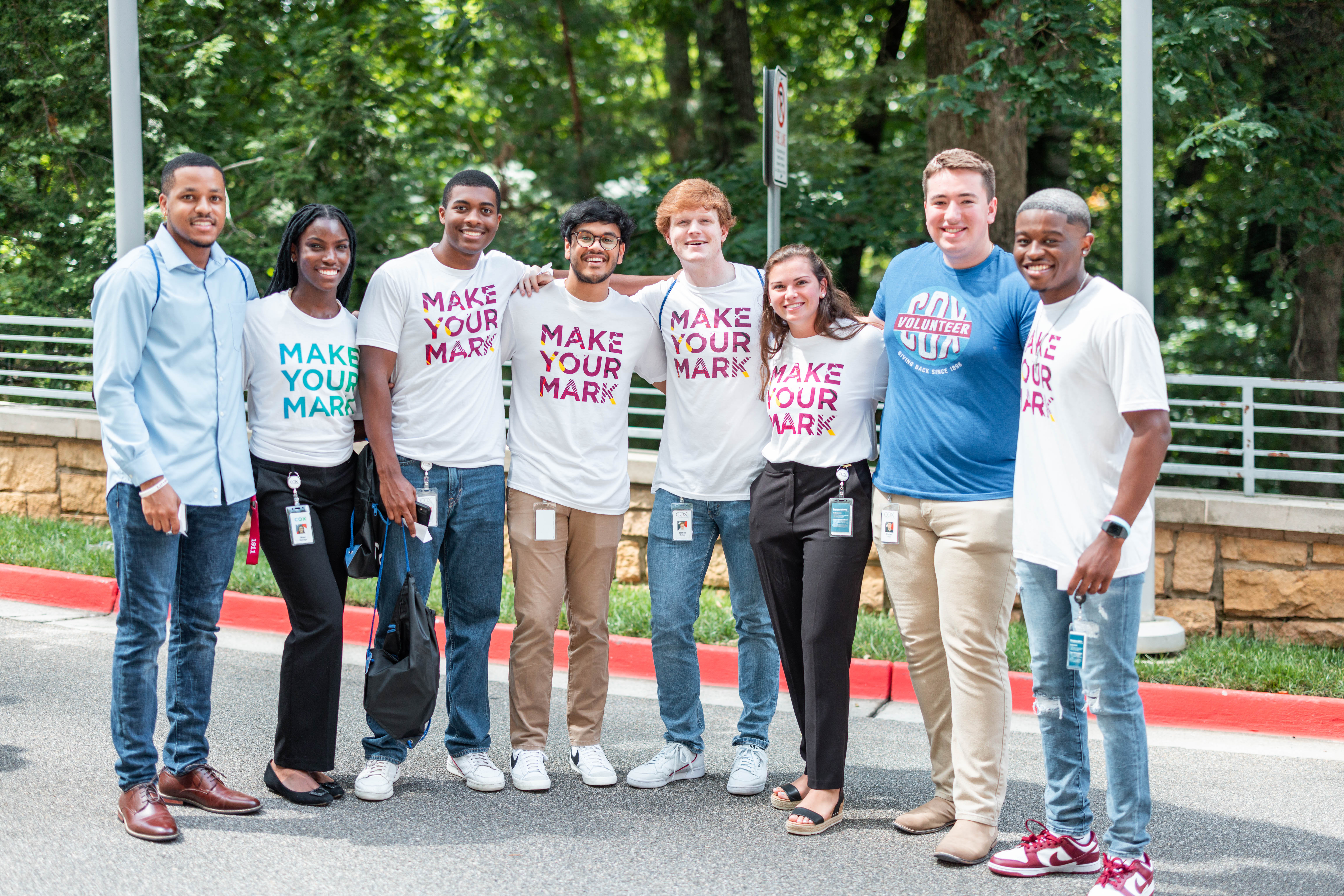 a group of Cox interns posing for a photo
