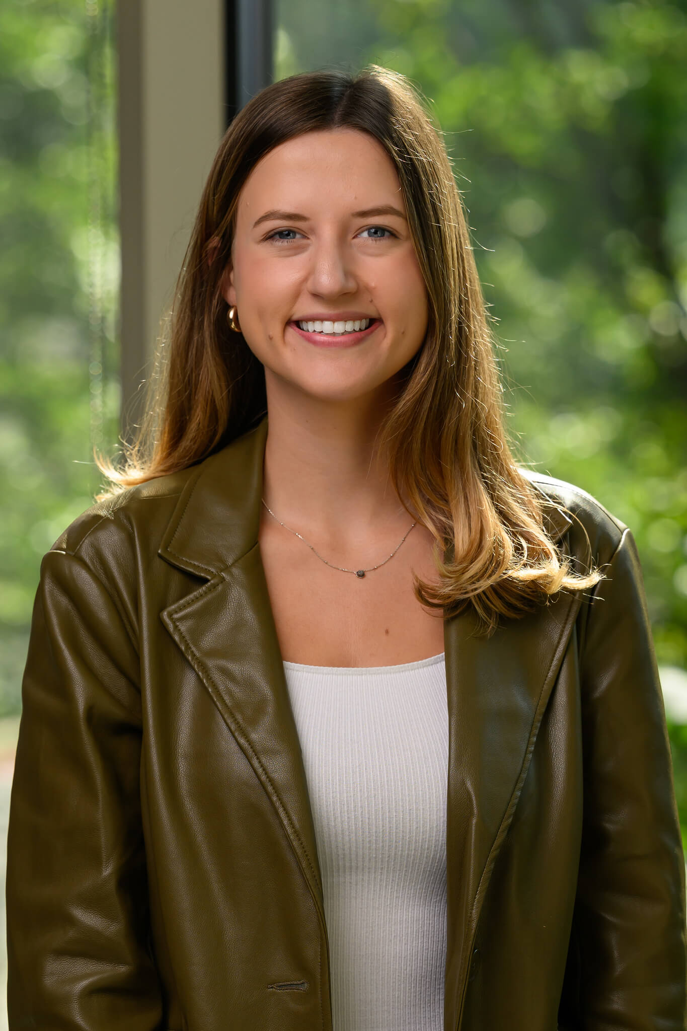 a person smiling at camera