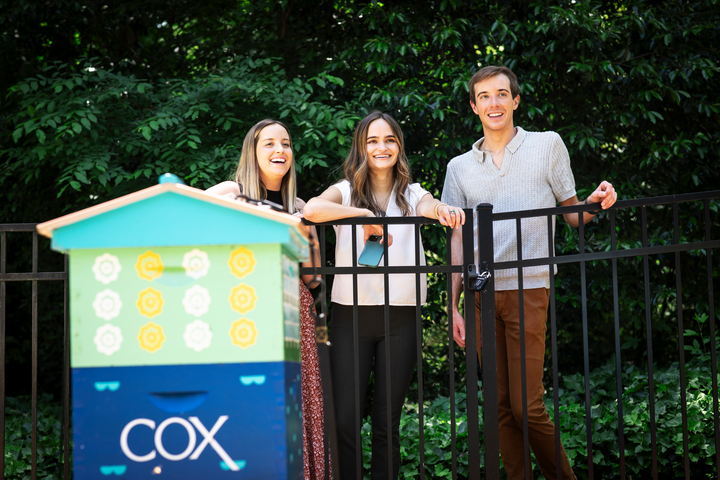 COX employees at the Cox bee hives