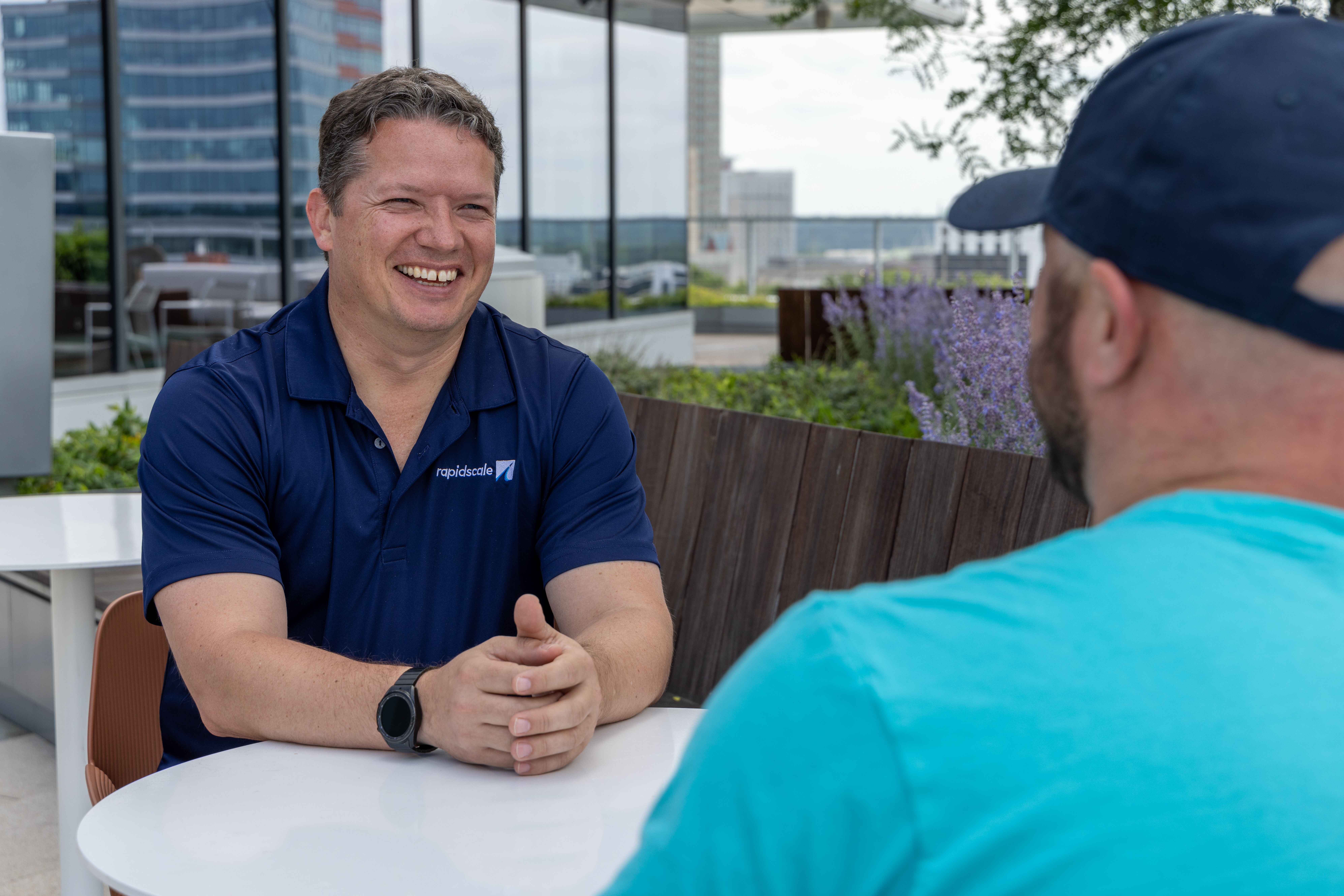 Cox employee smiling
