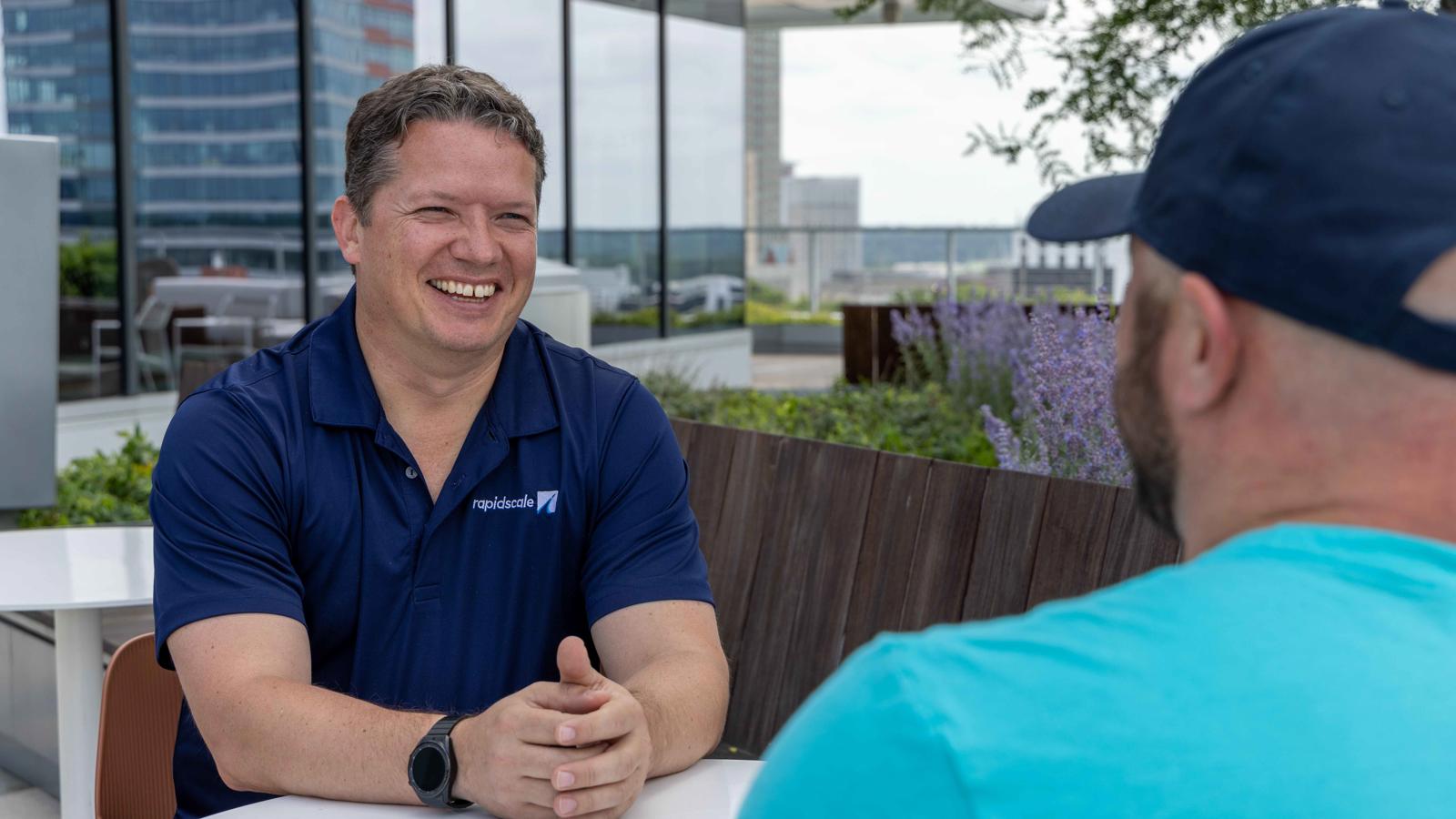 Cox employee smiling